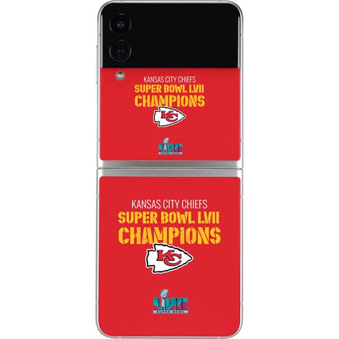 NFL Kansas City Chiefs Super Bowl LVII Champions Galaxy Z Flip4 5G Skin
